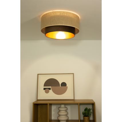 Lámpara de techo SARTA 1xE27/60W/230V Ø 45 cm marrón/yute
