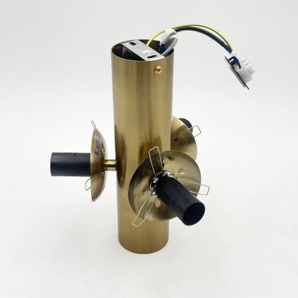 Lámpara de techo SFERIO 3xE14/5W/230V latón/beige ahumado