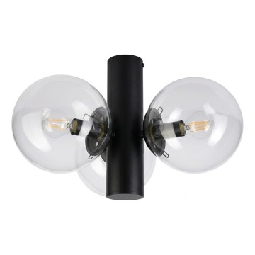 Lámpara de techo SFERIO 3xE14/5W/230V negra/transparente