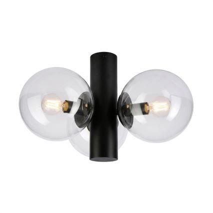 Lámpara de techo SFERIO 3xE14/5W/230V negra/transparente
