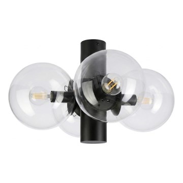 Lámpara de techo SFERIO 4xE14/5W/230V negra/transparente