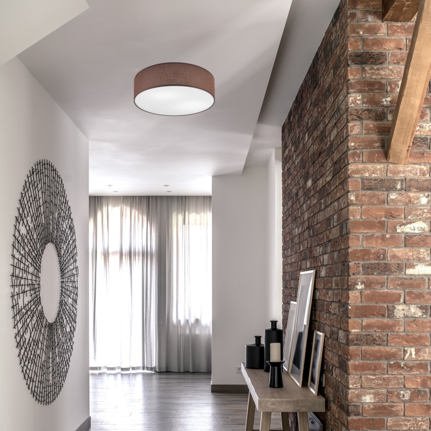 Lámpara de techo SIRJA 2xE27/15W/230V, diámetro 45 cm, color marrón