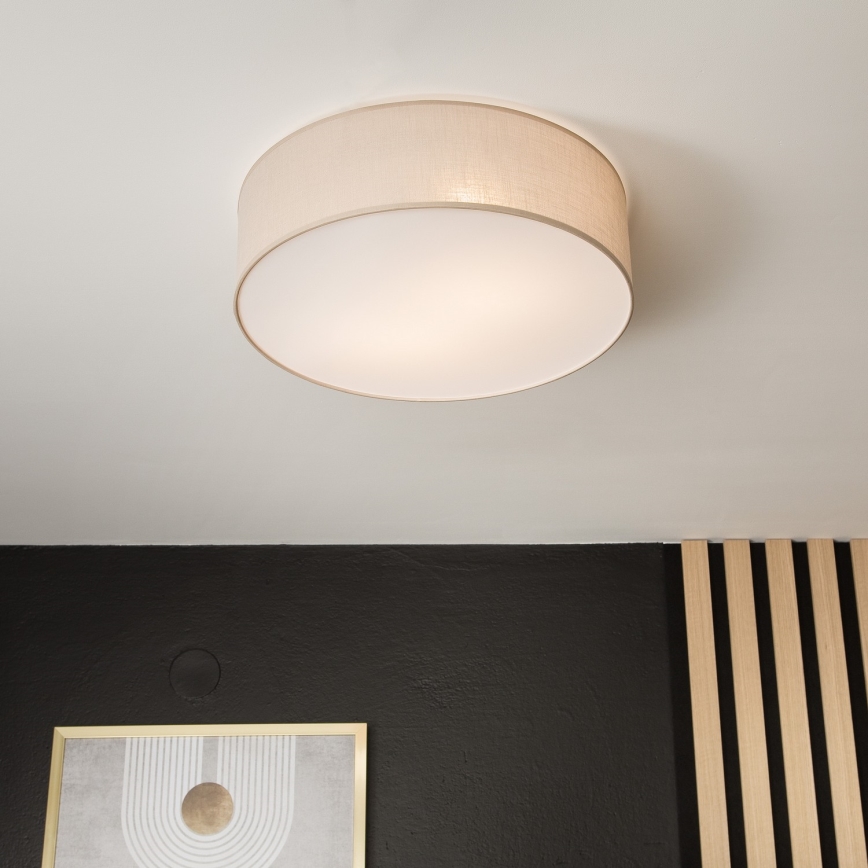 Lámpara de techo SIRJA 2xE27/15W/230V Ø 45 cm beige