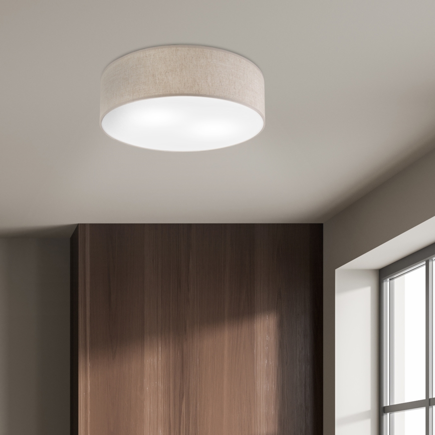 Lámpara de techo SIRJA 2xE27/15W/230V Ø 45 cm beige