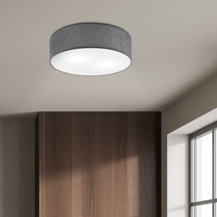 Lámpara de techo SIRJA 2xE27/15W/230V Ø 45 cm gris