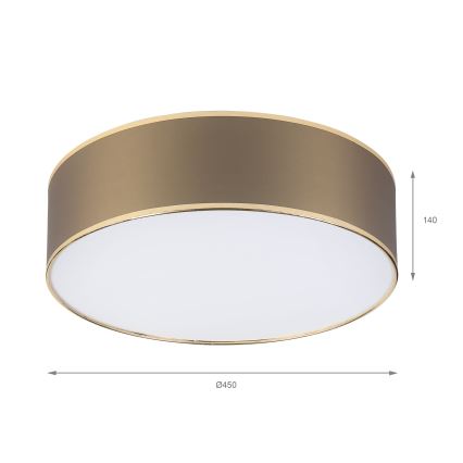 Lámpara de techo SIRJA 2xE27/15W/230V Ø 45 cm marrón/dorado
