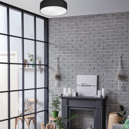 Lámpara de techo SIRJA 2xE27/15W/230V Ø 45 cm negra
