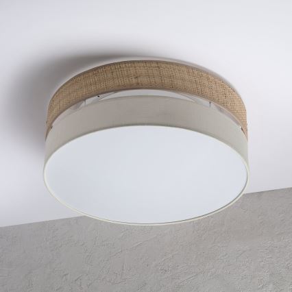 Lámpara de techo SIRJA BOHO 2xE27/15W/230V, diámetro 45 cm, beige/crema