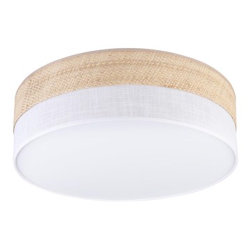 Lámpara de techo SIRJA BOHO 2xE27/15W/230V Ø 45 cm beige/blanco