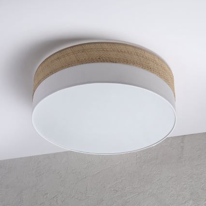 Lámpara de techo SIRJA BOHO 2xE27/15W/230V Ø 45 cm beige/blanco