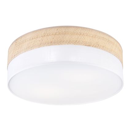 Lámpara de techo SIRJA BOHO 2xE27/15W/230V Ø 45 cm beige/blanco