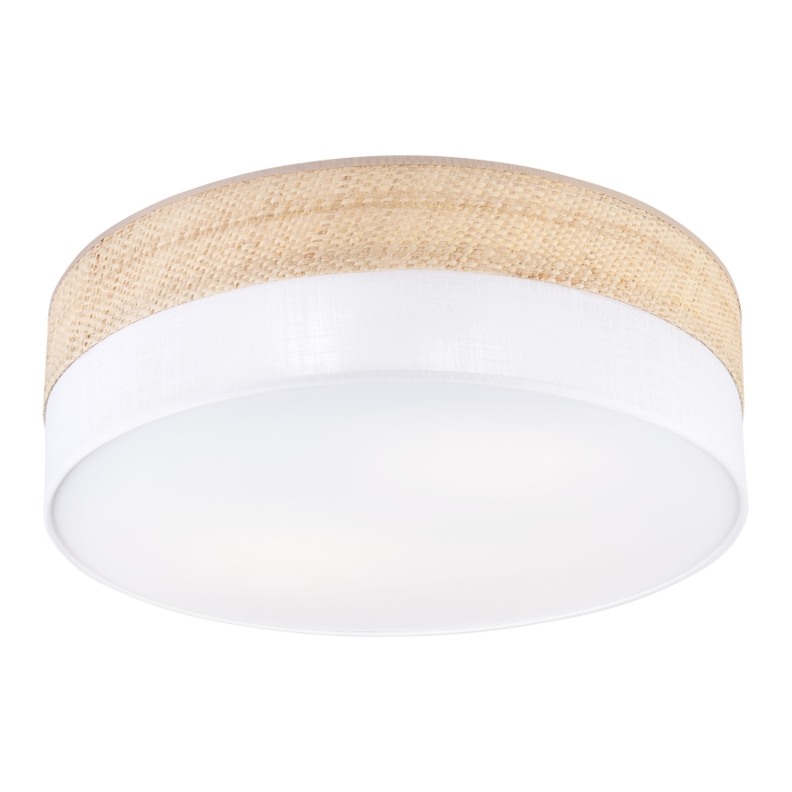Lámpara de techo SIRJA BOHO 2xE27/15W/230V Ø 45 cm beige/blanco