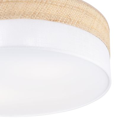 Lámpara de techo SIRJA BOHO 2xE27/15W/230V Ø 45 cm beige/blanco