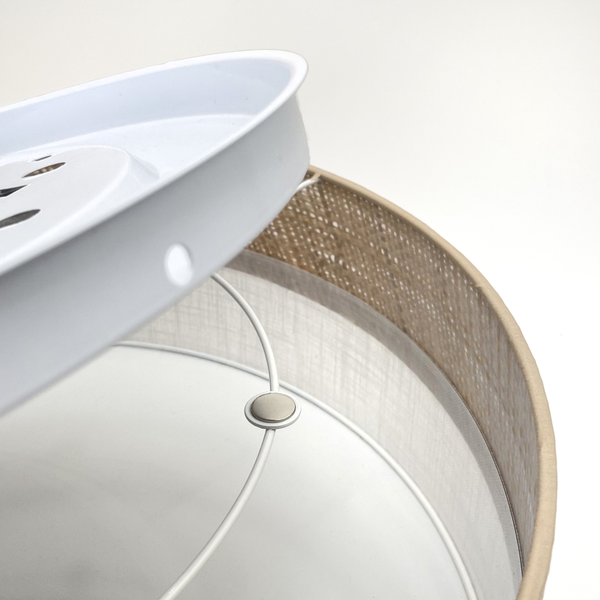 Lámpara de techo SIRJA BOHO 2xE27/15W/230V Ø 45 cm beige/blanco