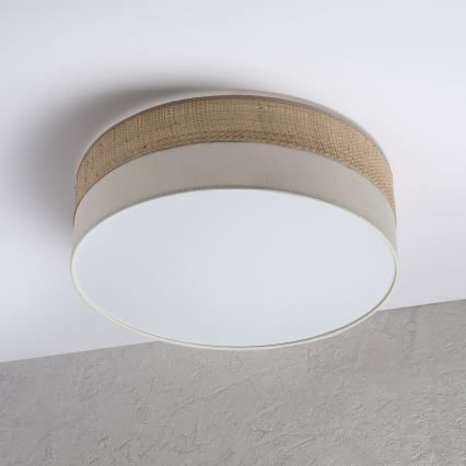 Lámpara de techo SIRJA BOHO 2xE27/15W/230V Ø 45 cm beige/crema
