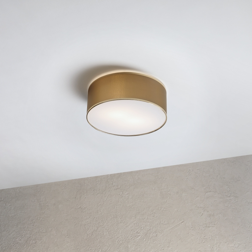 Lámpara de techo SIRJA DOUBLE 2xE14/15W/230V diámetro 35 cm marrón/dorado