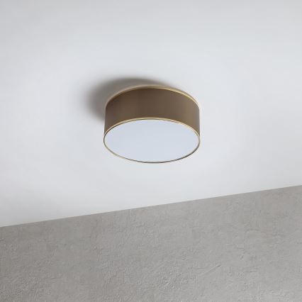 Lámpara de techo SIRJA DOUBLE 2xE14/15W/230V diámetro 35 cm marrón/dorado