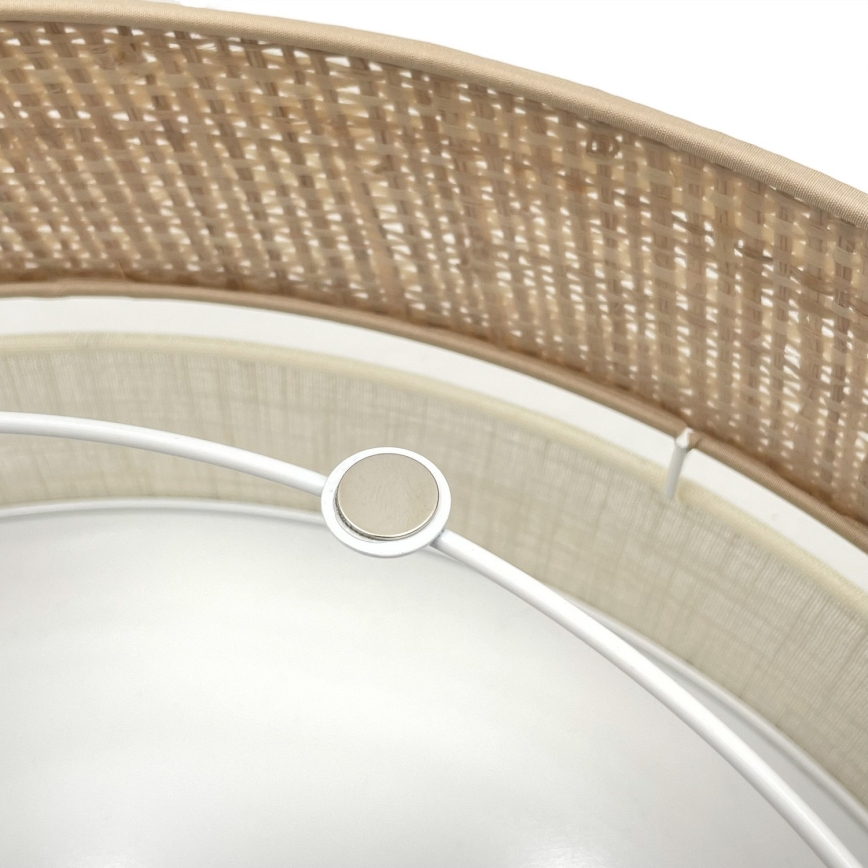 Lámpara de techo SIRJA DOUBLE BOHO 2xE14/15W/230V Ø 35 cm beige/crema