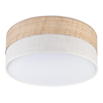 Lámpara de techo SIRJA DOUBLE BOHO 2xE14/15W/230V Ø 35 cm beige/crema
