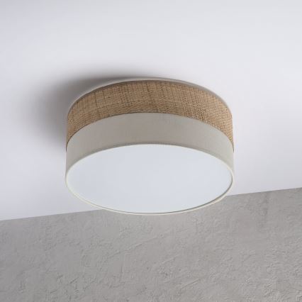 Lámpara de techo SIRJA DOUBLE BOHO 2xE14/15W/230V Ø 35 cm beige/crema