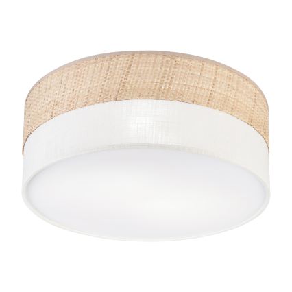 Lámpara de techo SIRJA DOUBLE BOHO 2xE14/15W/230V Ø 35 cm beige/crema