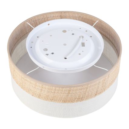 Lámpara de techo SIRJA DOUBLE BOHO 2xE14/15W/230V Ø 35 cm beige/crema