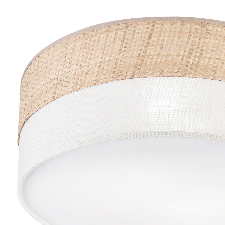 Lámpara de techo SIRJA DOUBLE BOHO 2xE14/15W/230V Ø 35 cm beige/crema