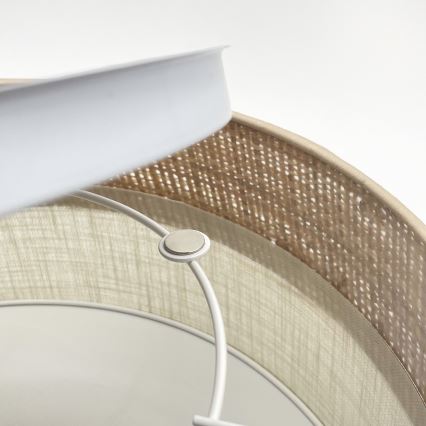 Lámpara de techo SIRJA DOUBLE BOHO 2xE14/15W/230V Ø 35 cm beige/crema