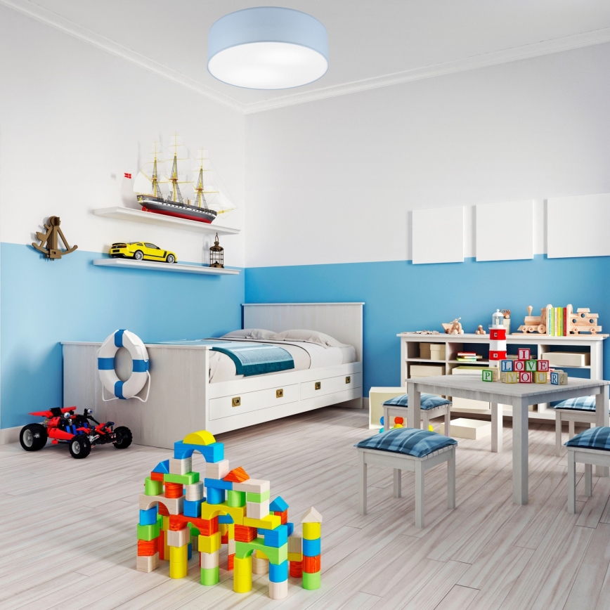 Lámpara de techo SIRJA PASTEL 2xE27/15W/230V Ø 45 cm azul pastel