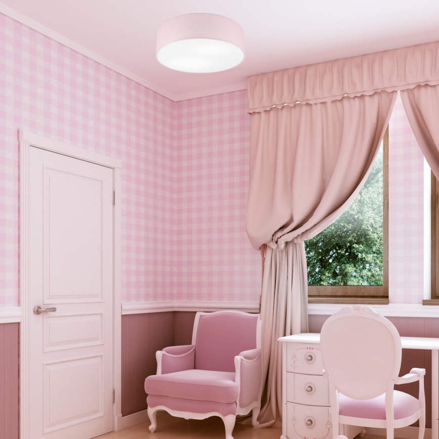 Lámpara de techo SIRJA PASTEL 2xE27/15W/230V Ø 45 cm rosa