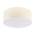 Lámpara de techo SIRJA PLISADO 2xE27/15W/230V Ø 35 cm color crema