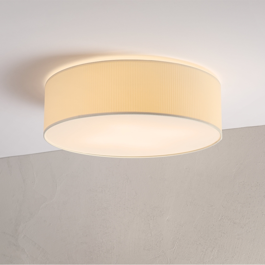 Lámpara de techo SIRJA PLISADO 4xE27/15W/230V, diámetro 45 cm, color crema