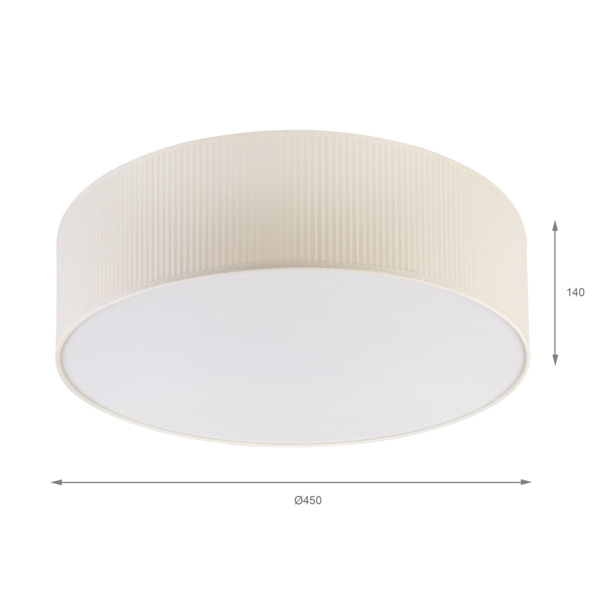 Lámpara de techo SIRJA PLISADO 4xE27/15W/230V, diámetro 45 cm, color crema