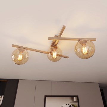 Lámpara de techo SMART 3xE14/10W/230V beige/beige ahumado