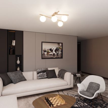 Lámpara de techo SMART 4xE14/10W/230V beige/blanca