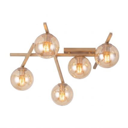 Lámpara de techo SMART 5xE14/10W/230V beige/beige ahumado