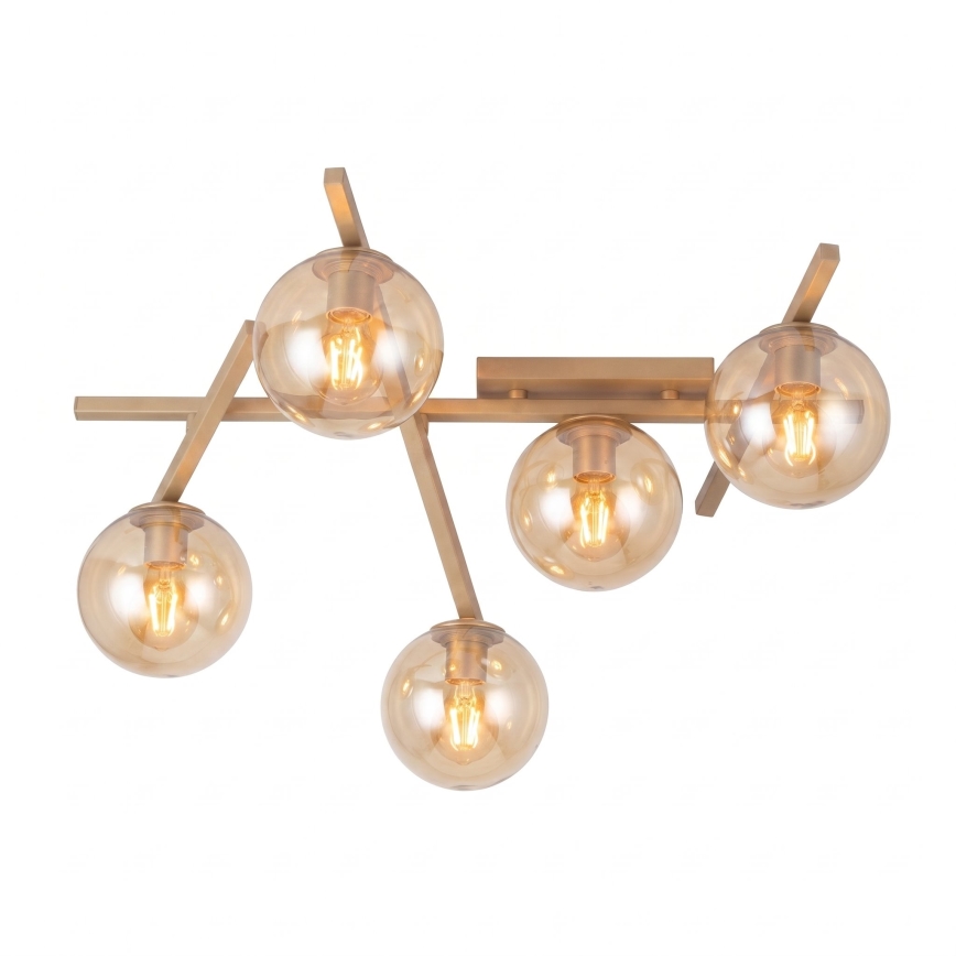 Lámpara de techo SMART 5xE14/10W/230V beige/beige ahumado