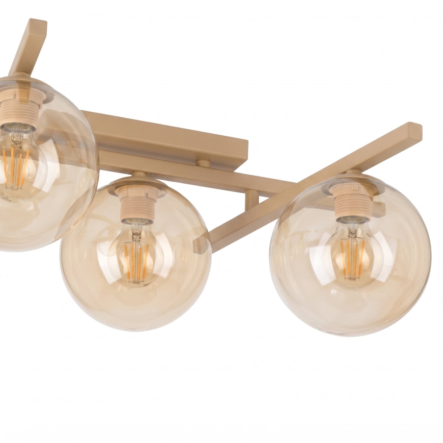 Lámpara de techo SMART 5xE14/10W/230V beige/beige ahumado
