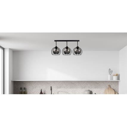 Lámpara de techo SOLO BLACK 3xE27/60W/230V