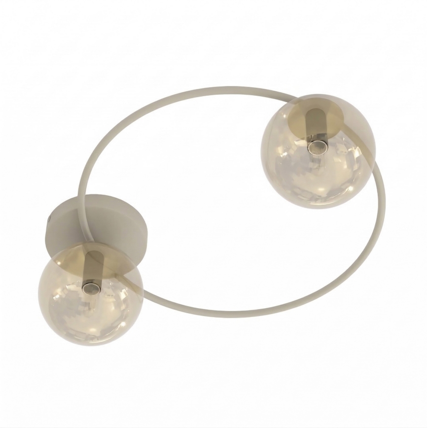 Lámpara de techo SOPRA 2xE14/10W/230V beige/beige ahumado