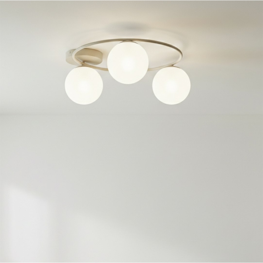 Lámpara de techo SOPRA 3xE14/10W/230V beige/blanca