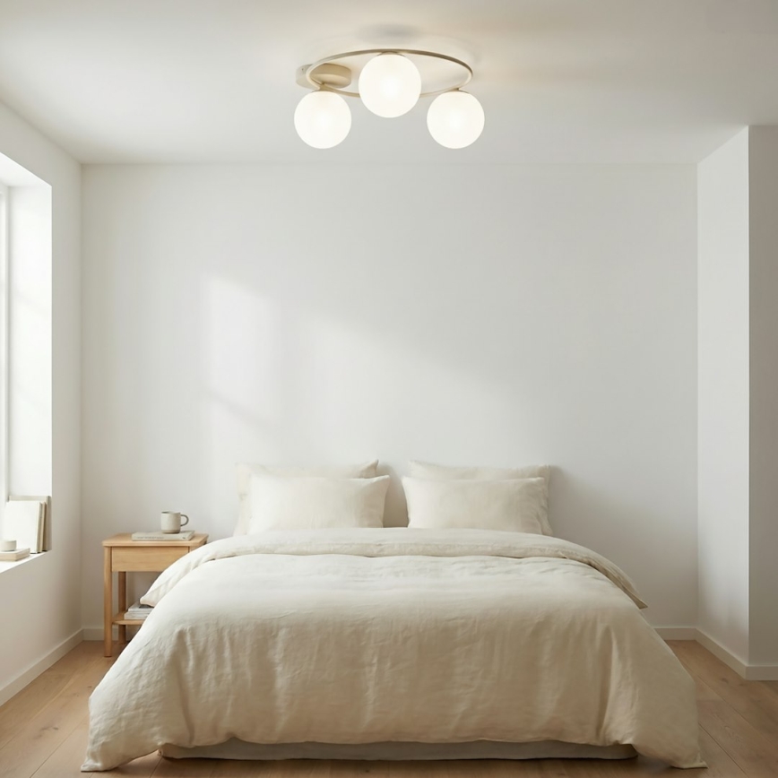 Lámpara de techo SOPRA 3xE14/10W/230V beige/blanca