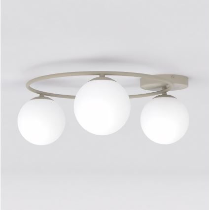 Lámpara de techo SOPRA 3xE14/10W/230V beige/blanca