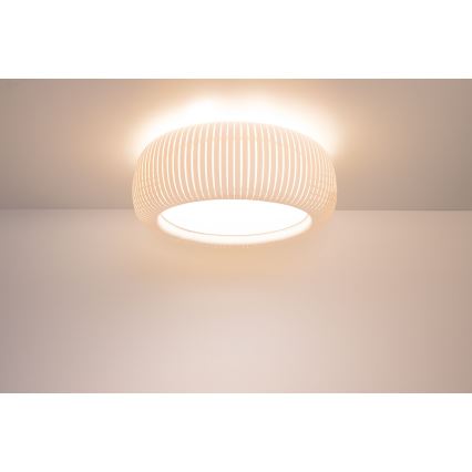Lámpara de techo STRIPES 2xE27/40W/230V Ø 55 cm blanca/crema