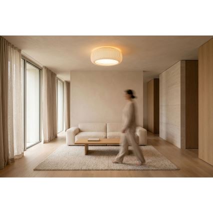 Lámpara de techo STRIPES 2xE27/40W/230V Ø 55 cm blanca/crema