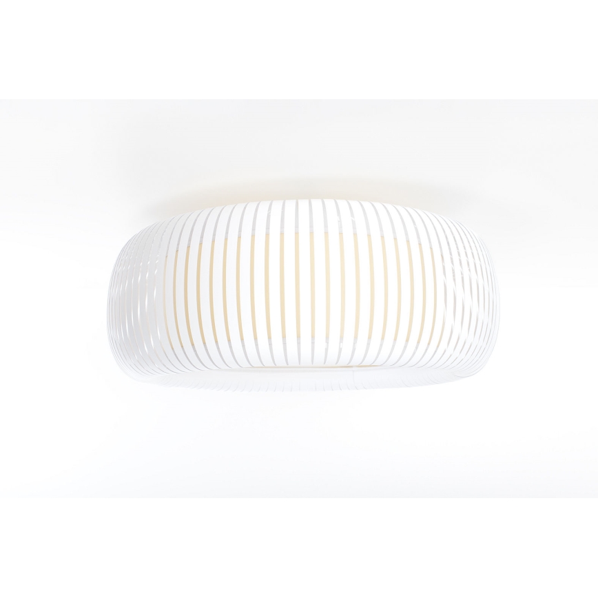 Lámpara de techo STRIPES 2xE27/40W/230V Ø 55 cm blanca/crema