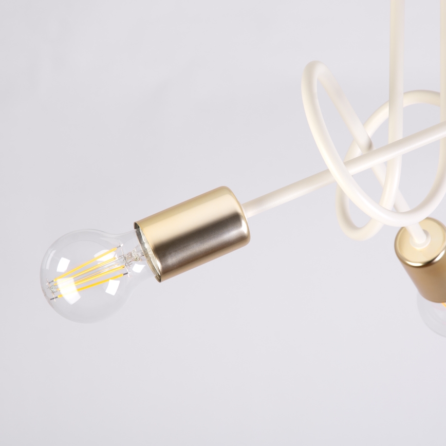 Lámpara de techo tipo plafón OXFORD 3xE27/15W/230V latón/blanco