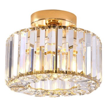 Lámpara de techo VETRO, 1x E27/15 W/230 V, diámetro 24,5 cm, acabado dorado