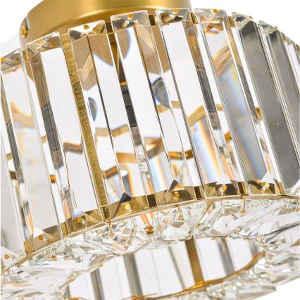 Lámpara de techo VETRO, 1x E27/15 W/230 V, diámetro 24,5 cm, acabado dorado