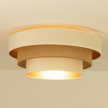 Lámpara de techo WENTA 1xE27/60W/230V, diámetro 50 cm, beige/yute